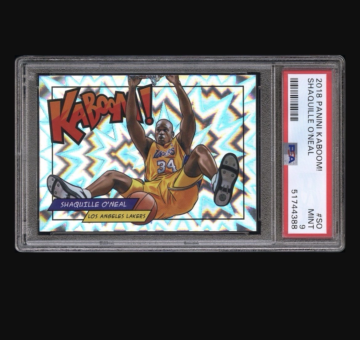 2018 Panini Kaboom! Shaquille O'Neal #SO PSA 9 MINT Shaq Lakers Case Hit SSP