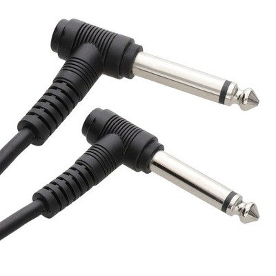 6,35 mm 90 Grad rechter Winkel Klinke Audio Mono Gitarrenkabel 3 m