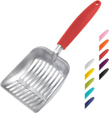 Cat Litter Scoop, Aluminum Alloy Sifter, Kitty Metal Scooper, Deep Shovel, Long
