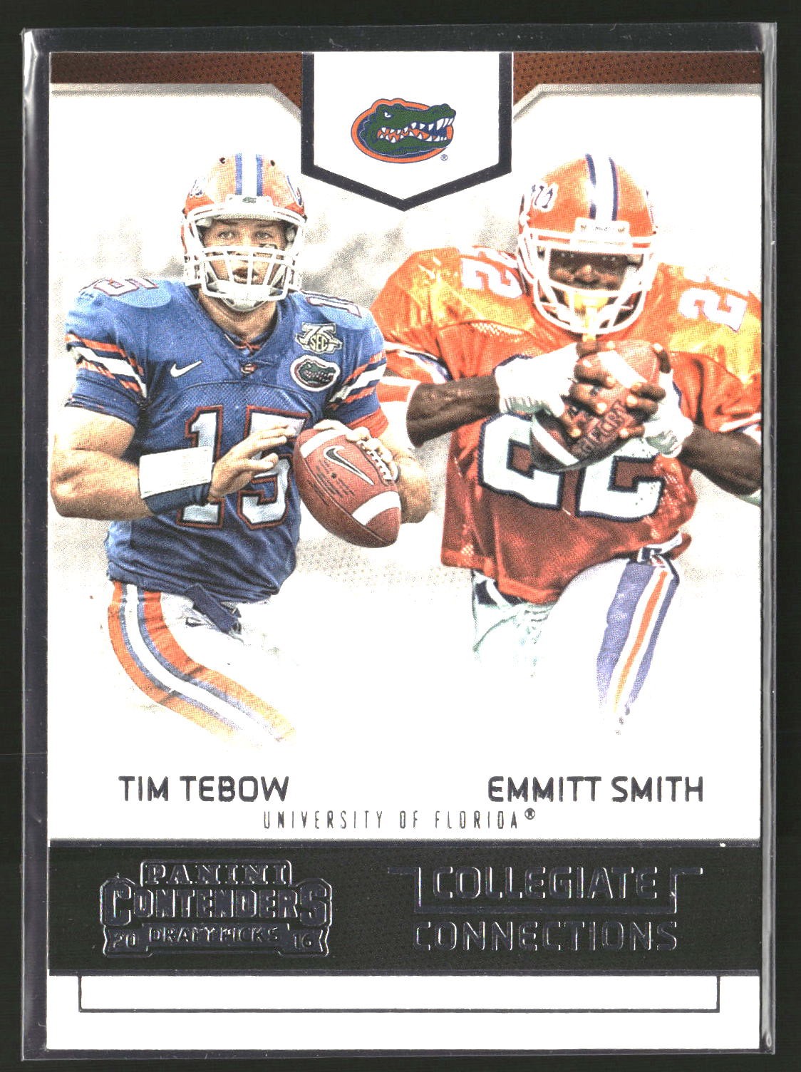 Emmitt Smith / Tim Tebow 2016 Contenders Draft Picks #7 Collegiate Connections