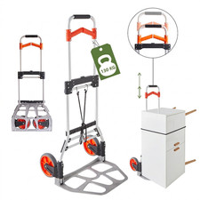 Pack and Move - Diable pliable en aluminium - 35 x 48 x 119 cm - 130 KG max - Po