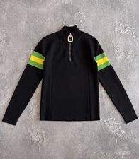 J.W. Anderson Virgin Wool Blend Black 1/4 Zip Women's Pullover size XS/S