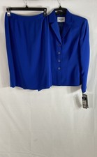 Kasper Women's 2-Piece Ceramic Blue Mikado Skirt Suit Petite Sz 2P NWT