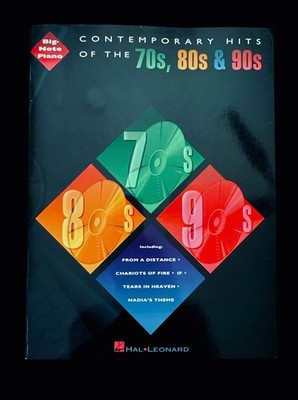 Hal Leonard: Contemporary Hits of the 70s, 80s, & 90s: Big Note Piano: Songbook