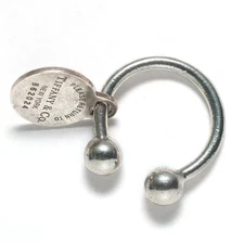 Tiffany & Co. New York Please Return To 925 Sterling Silver Key Ring Unisex