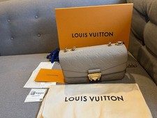 NWT LOUIS VUITTON LV Marceau PM Monogram Empreinte Leather Bag Tourterelle Beige