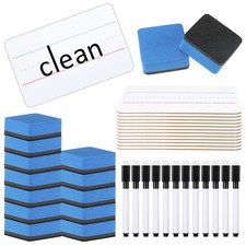 12 Sets Mini White Boards 6x 9 Dry Erase Boards Classroom Pack Includes Two S...