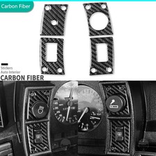 Real Carbon Fiber Dash Speedometer Side Button Cover For Chevrolet Camaro 82-89