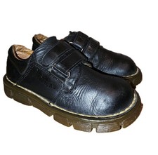 DR MARTENS DOCS 10C England Rare HTF Black Grunge Goth Leather Boys Casual Shoes