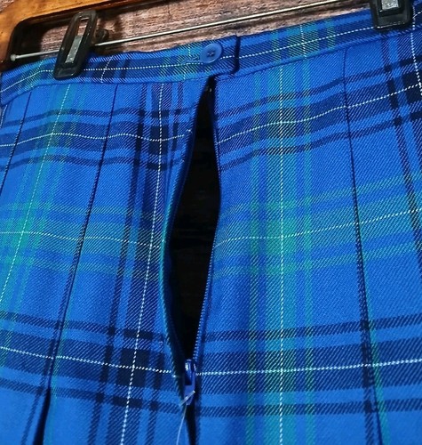 Pendleton Midi Skirt Plus Size 24W Wool 90s Vintage Pleated Plaid Made In USA - Picture 5 of 11