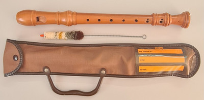 Blockflöte Werner Schneider Meister mit Tasche & Reinigungsbürste