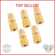 LTWFITTING Brass 3/16-Inch OD x 1/8-Inch Male NPT Compression Connector Fitting(