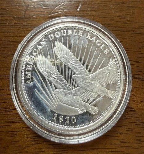 2020 half-ounce .999 SILVER American Double Eagle. $2 Cook Islands. Encapsulated