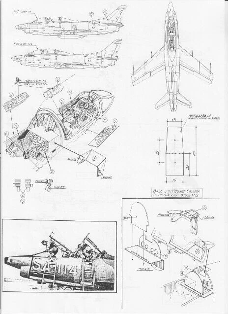 G.91t 1:72 photoetched parts detail set - Immagine 3 di 4