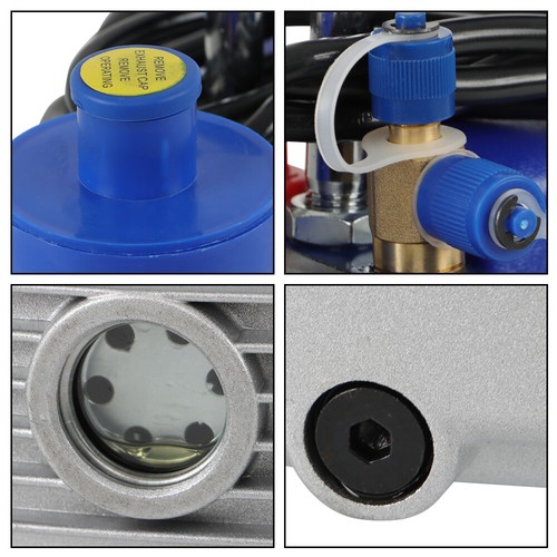 110V 9.6 CFM 1 HP Single-Stage Rotary Vane HVAC Air Vacuum Pump - Picture 4 of 15