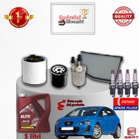 Kit Wartung ÖLfilter ZüNdkerzen Seat Leon II 1.6 75KW 102PS Ab 2007