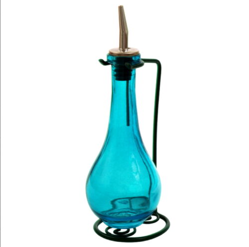 Olive Oil Dispenser, Oil & Vinegar Dressing, Decorative Colored Glass Oil Bottle - Picture 1 of 9