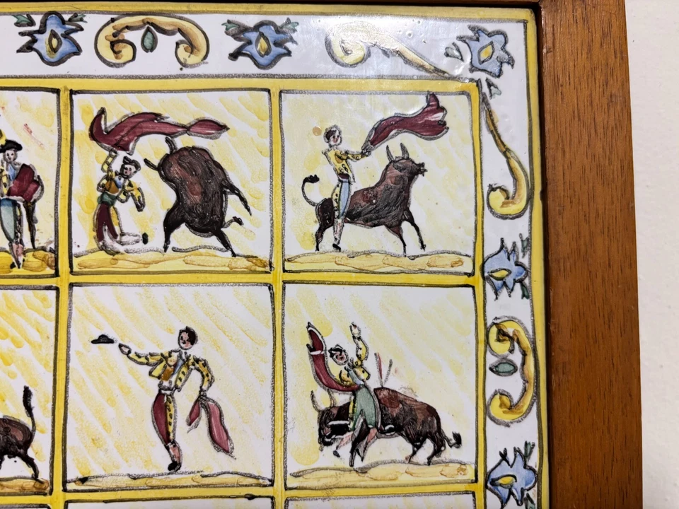 AZULEJO PICTÓRICO PINTADO CERÁMICA DELFT ESPAÑOL ANTIGUO Foto 4 de 4