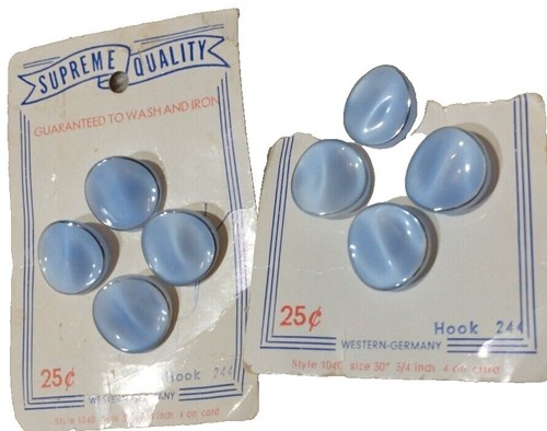 Lot Of Forty (40) 4-Hole Navy Blue Plastic Buttons *New Old  display picture 1