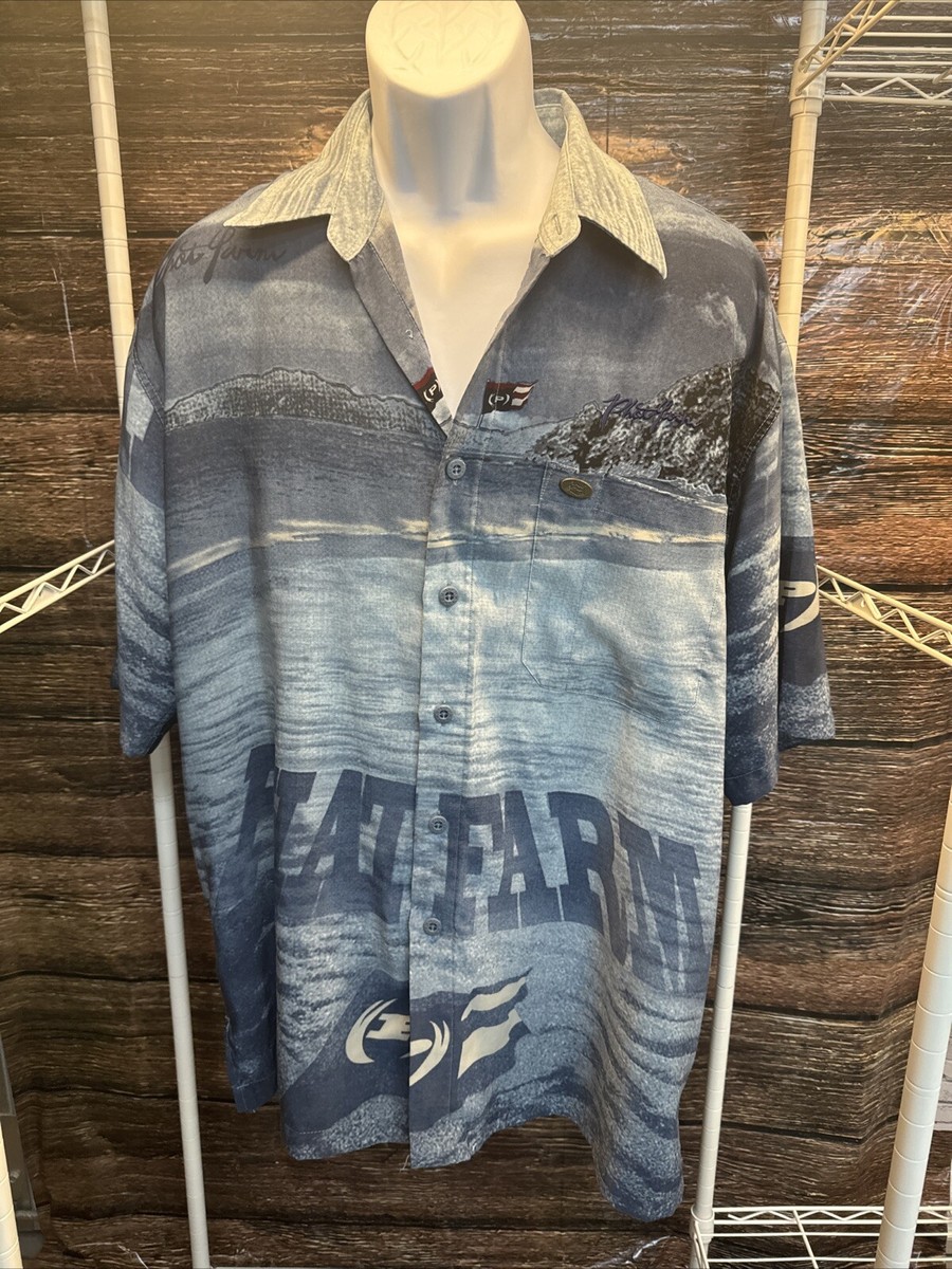 phat farm dress shirts Phat Farm XXL Men's Dress Shirt Phat Print Stripes Long Sleeve
