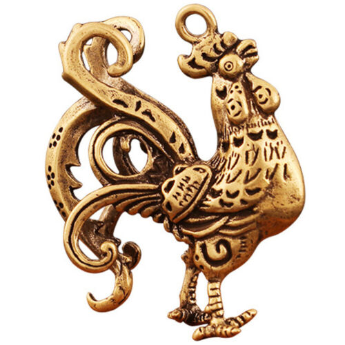 Brass Rooster Charms Vintage Zodiac Animals Pendants for DIY Jewelry Making - Afbeelding 1 van 12