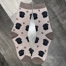 PET LOVERS UNISEX DOG LOVERS BLACK PUG NOVELTY DESIGN SOCKS SOCK DADDY