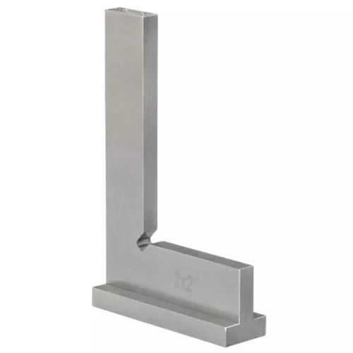 90 Degree Wide Base 3" x 2" Machinists Work Shop Squares Steel Bevel Edge