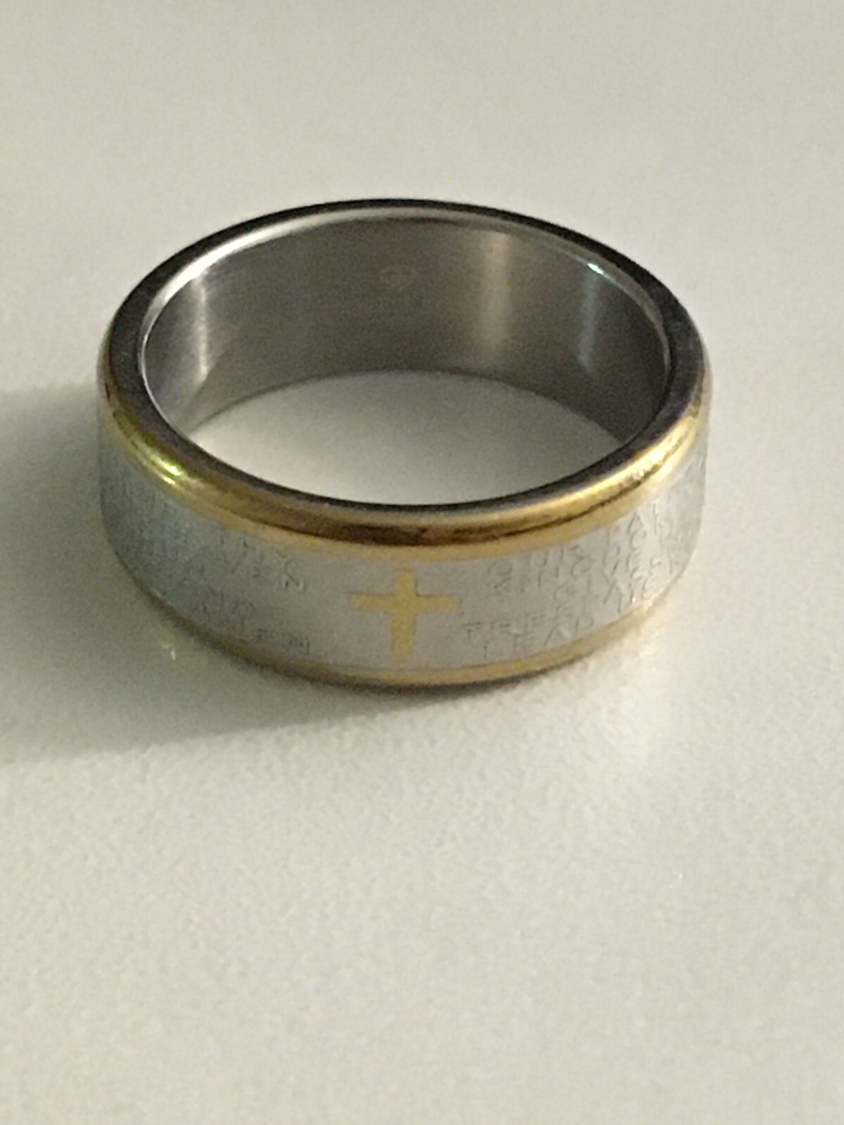 Men s Lord s Prayer Ring Christian Cross Stainless St Gem Men s lord s prayer ring christian cross stainless st gem