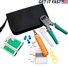 Rj45 Crimping Tool Kit Set For CAT5/CAT6 Lan Cable Tester Network Repair Tools