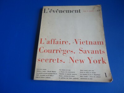 REVUE L'EVENT N°1.1966.VIETNAM.COURREGES.NEW YORK.....