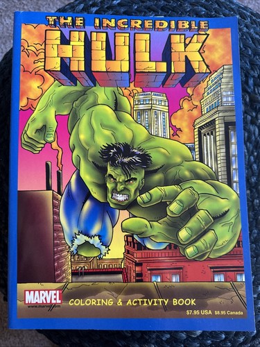 The Incredible Hulk, Marvel Coloring And Activity Book Brand New eBay UK