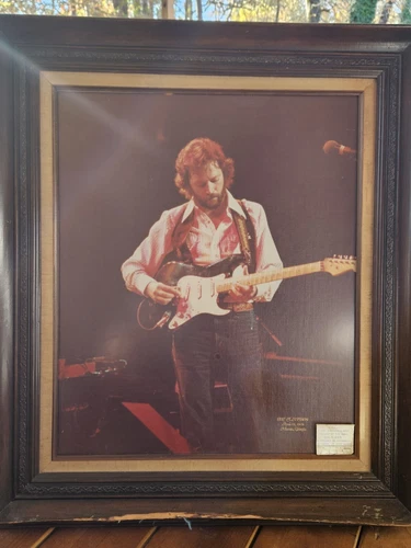 1:1 Framed Picture Of The Legendary Eric Clapton With Concert Ticket Stub
