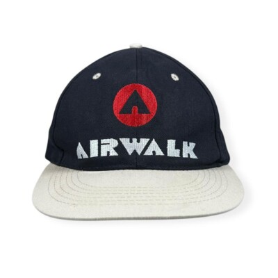 AIRWALK Embroidered Logo Spellout Skater Baseball Cap One Size Black Cream