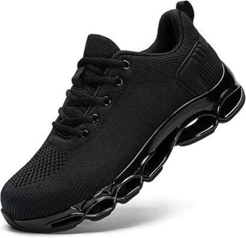 DYKHMILY Steel Toe Wide Sneakers for size 8 black