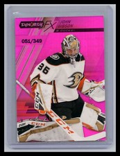 2020-21 Upper Deck Synergy #FX-46 John Gibson Synergy FX Purple #/349