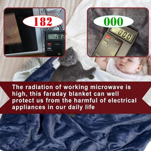 Manta Faraday para dormir, tamaño grande 50 pulgadas * 60 pulgadas (127 cm * 152 cm) de grosor - Imagen 5 de 6
