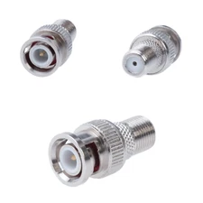 10 x BNC Male to F Female Coaxial Connector for CCTV Security Camera Cable LOT