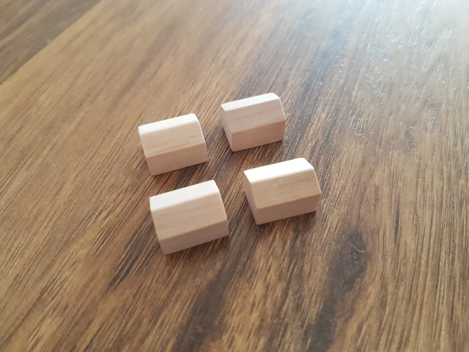 Monopoly édition 80ème anniversaire 1935-2015 pièce détachée/remplacement 4 x hôtels en bois - Photo 1/1