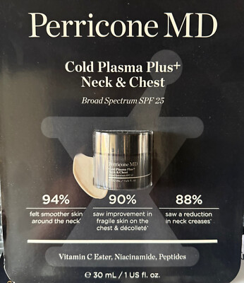 NEW Perricone MD Cold Plasma Plus+ Neck & Chest Broad Spectrum SPF 25 2026 EXP