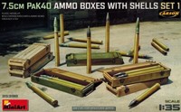 Miniart 35398 7,5Cm PAK40 Ammo Boxes With Shells Set 1 Munition Kisten - 1:35