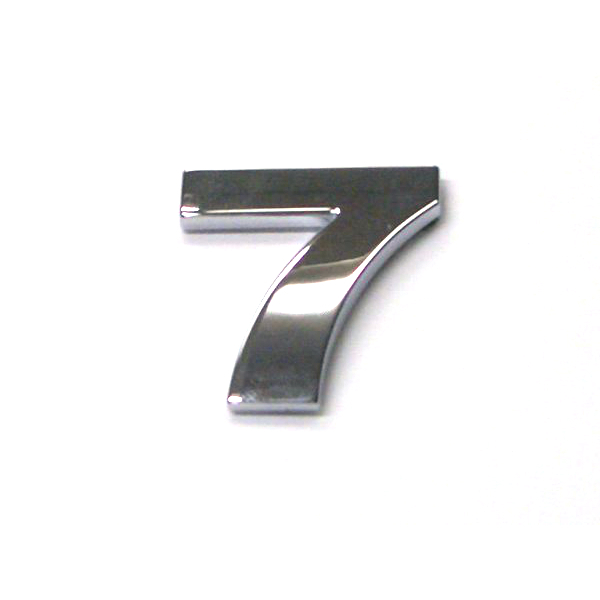 3D Chrome Self-Adhesive Number Stickers – 2.5cm Tall – Choose Your Digit – EUFAB