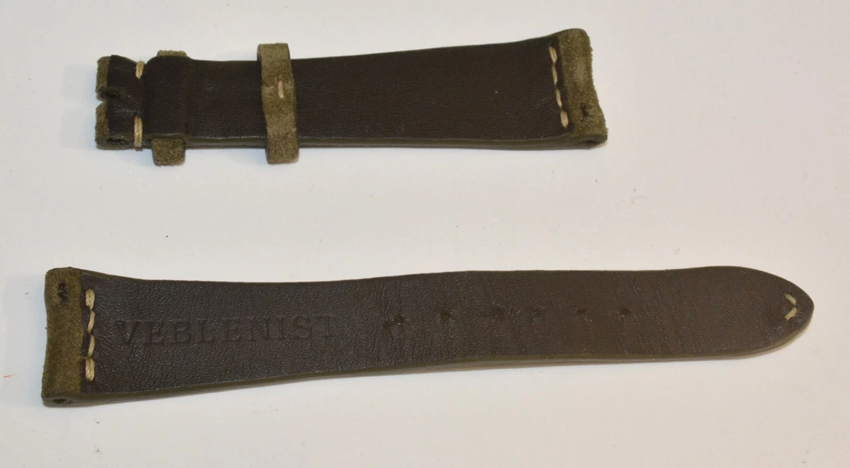 Authentic Veblenist Gray Suede Top Watch Strap 19 x 14mm 74