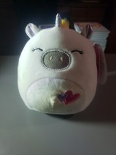 Squishmallow Sofia Unicorn Plush White 2021 Valentine's Hearts 5" Kellytoy NWT