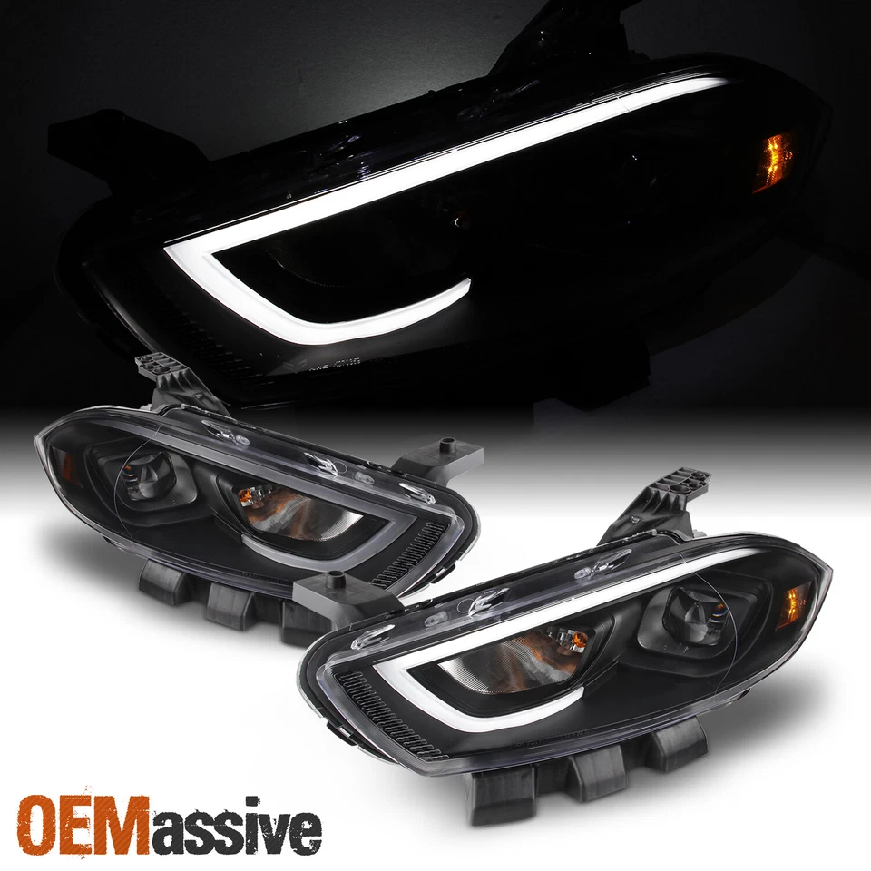 Luz de faros de tubo LED DRL para proyector modelo HID Dodge Dart 13-16 Foto 2 de 4