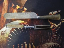 Southern & Richardson Sheffield Knife & Fork Antler Handles 1800-1899