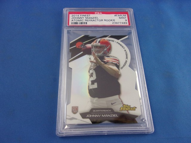 Graded Card Johnny Manziel Finest 2014 Atomic Refractor Rookie FAR JM 
