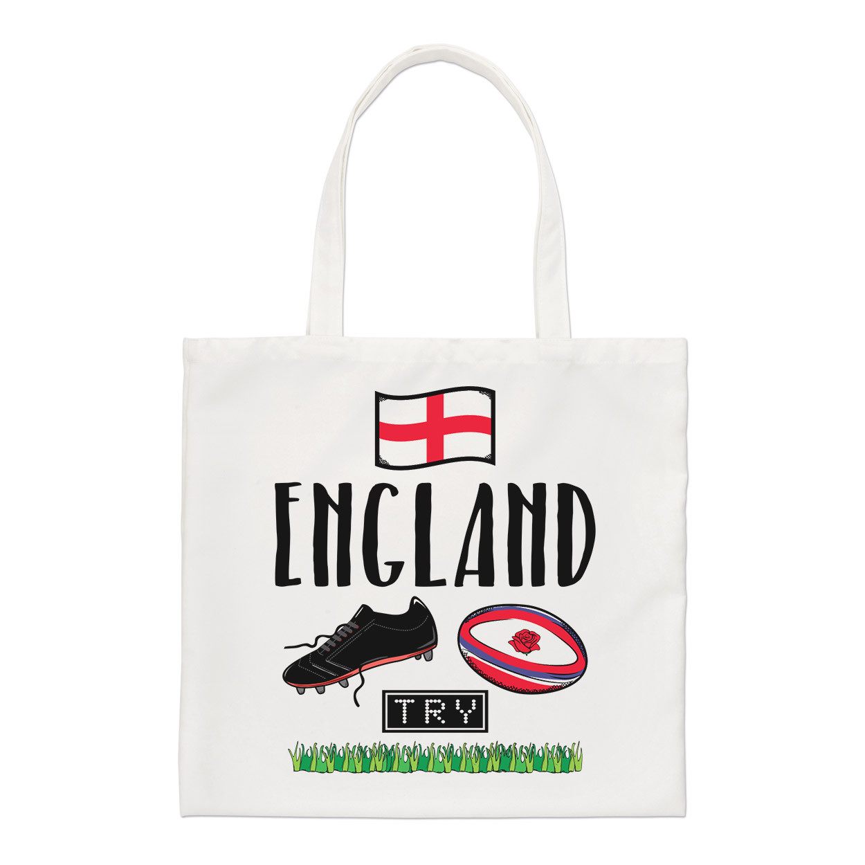 Rugby England Regular Tote Bag Funny League Union Rose Flag Shoulder