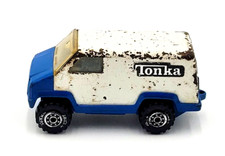 Vintage 1978 Tonka Blue and White Van Made in USA 4"