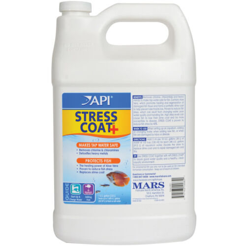 API Stress Coat 1 gal Protects Fish Makes Tap Water Safe for Marine & Freshwater
