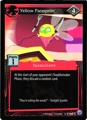 My Little Pony CCG Premier Yellow Parasprite Common Trading Card 2013